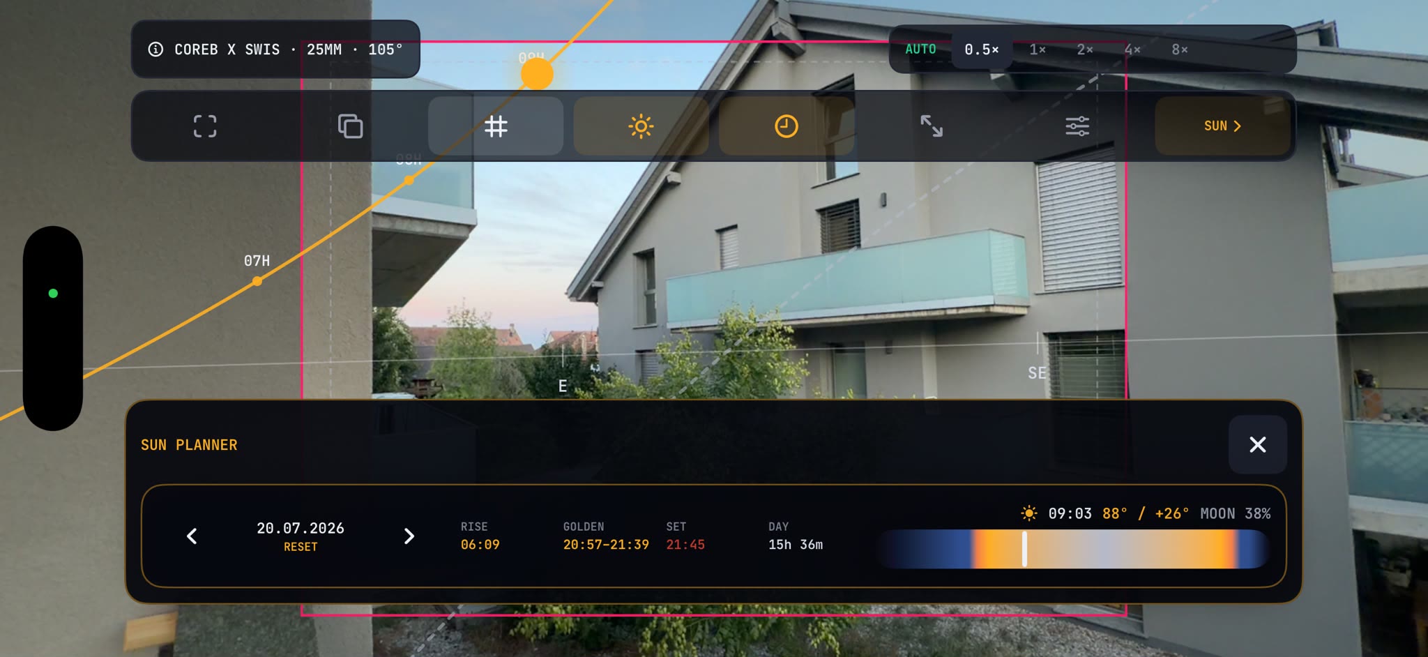 SL-Frames expanded SUN planner over the live field view